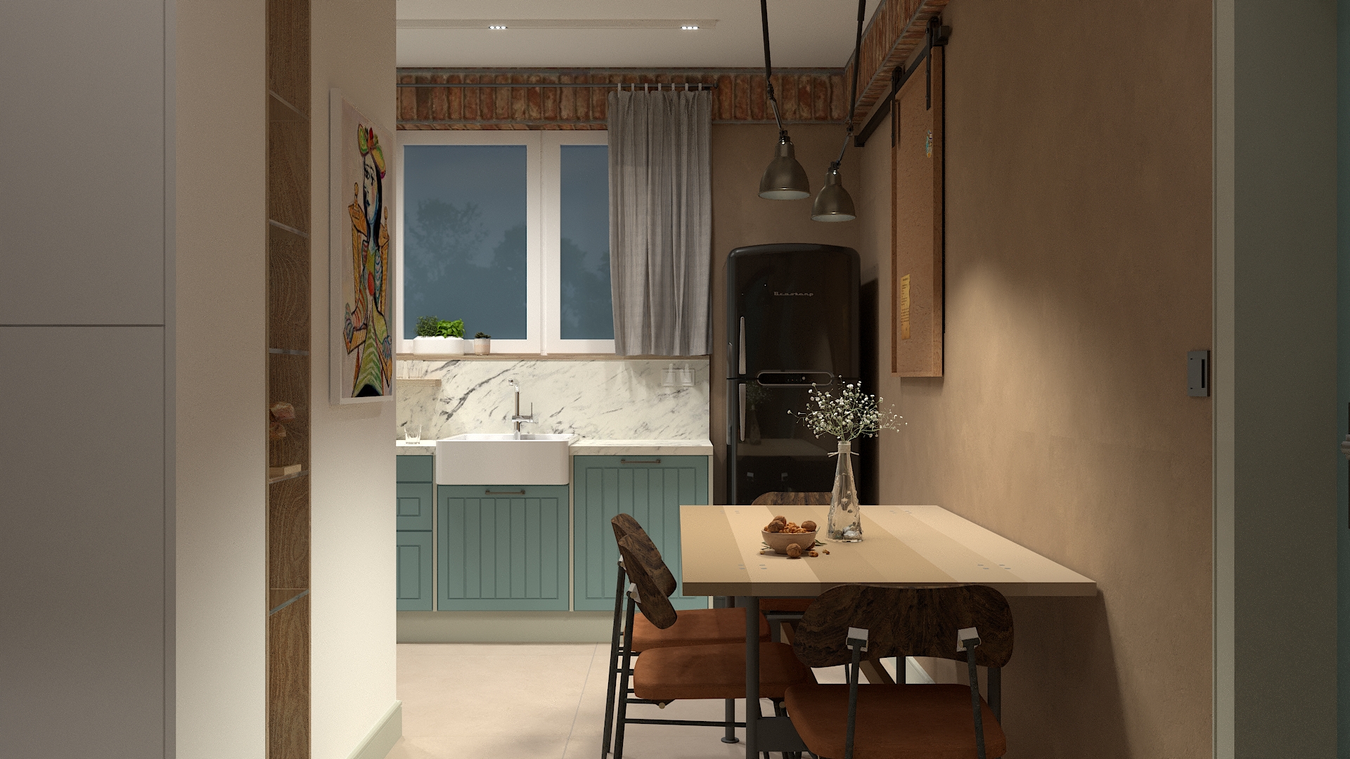 Apartament w zabytkowej kamienicy Gdańsk — projekt wnętrza