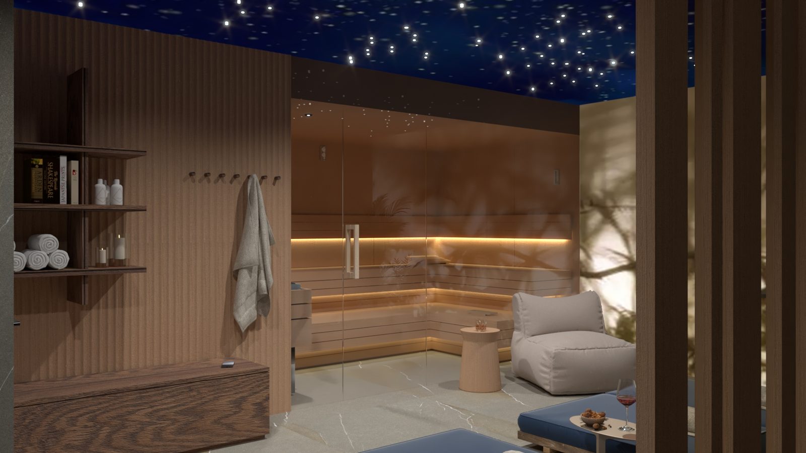 Sauna Dom Stuttgart — projekt strefy wellness 3PROJEKT