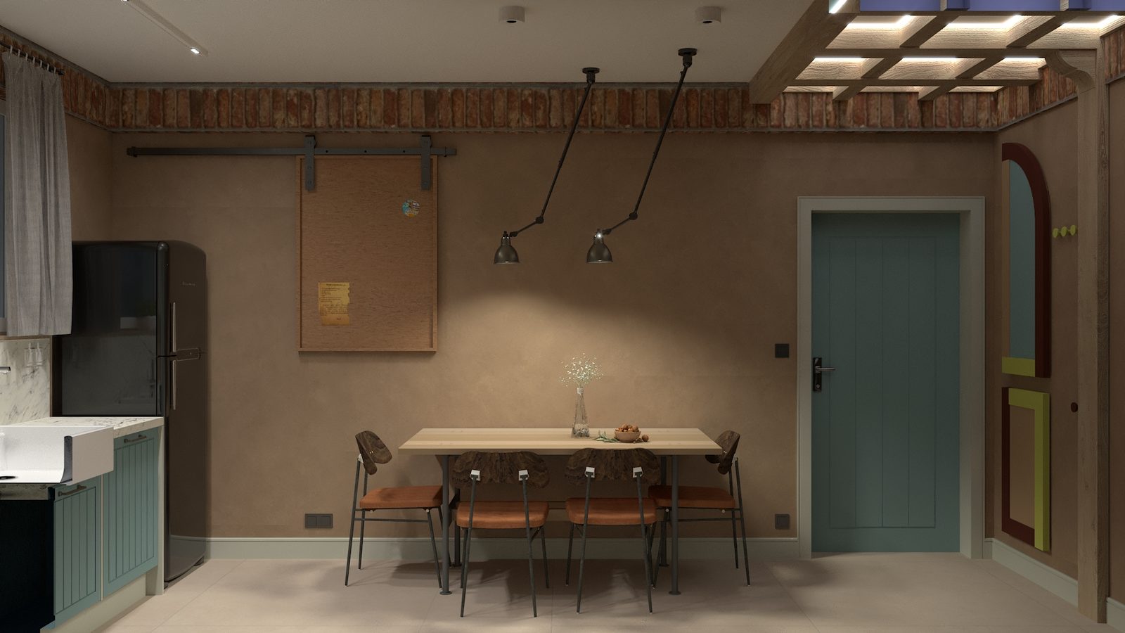 Apartament w zabytkowej kamienicy Gdańsk — projekt wnętrza